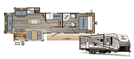 Jay Flight 34MBDS travel trailer floorplan